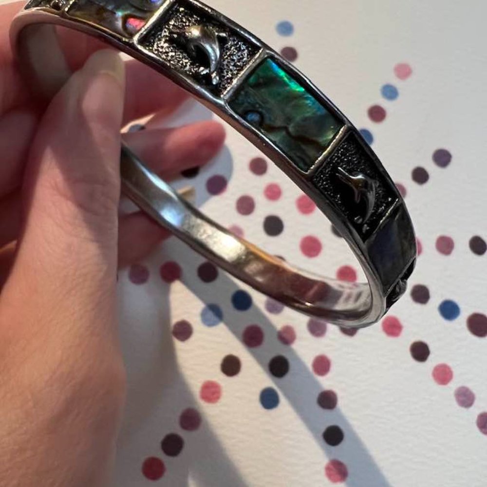 Dolphin Bracelet with Abalone and Mother-of-Pearl